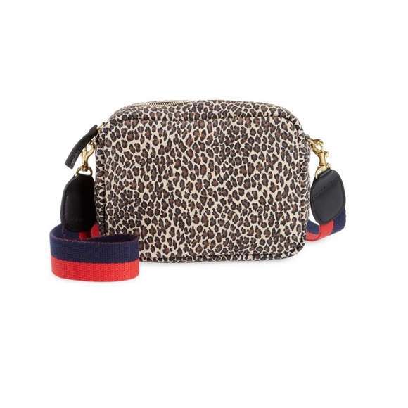 Clare V. MIDI Sac Leopard Print Crossbody Bag